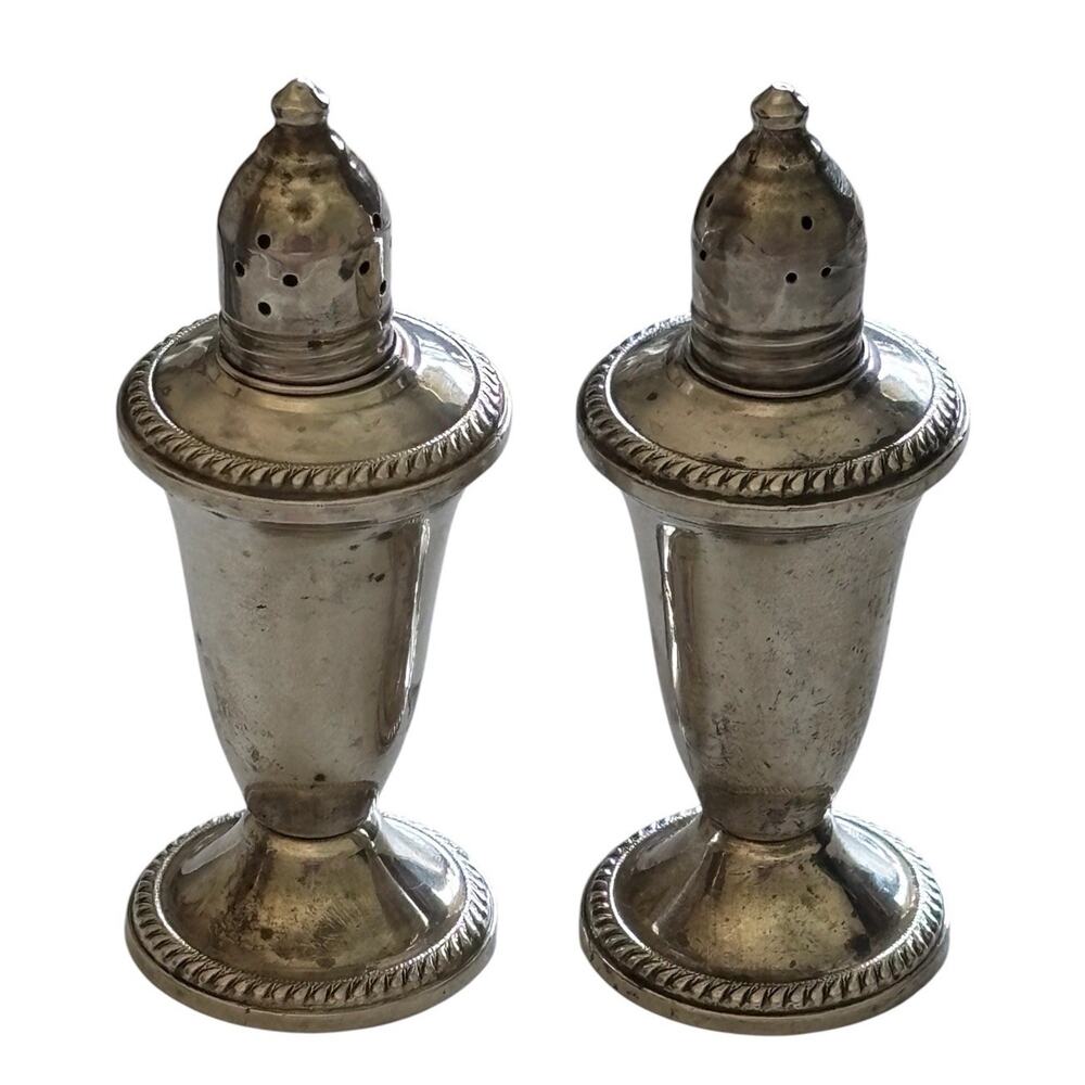 Vintage Duchin Creation Sterling Silver Weighted Salt & Pepper Shakers 4.75"